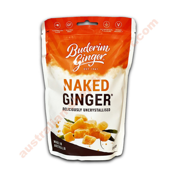 "Buderim" Naked Ginger uncrystallized Ingwer Stückchen" 175g