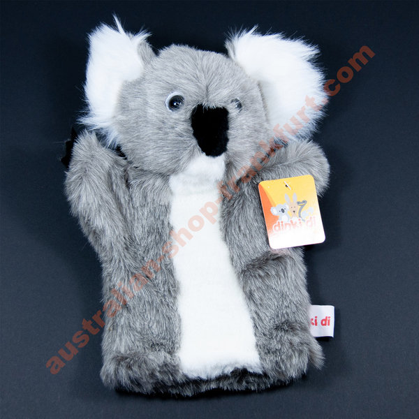 Grey koala hand puppet 25cm
