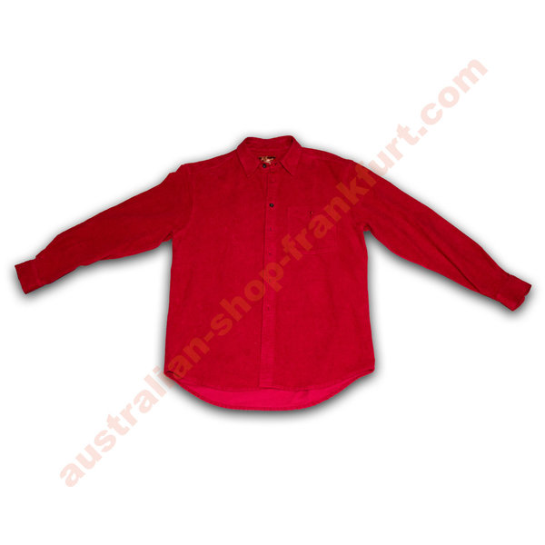 Hemd - R.M. Williams Luxury- Moleskin shirt dunkelrot