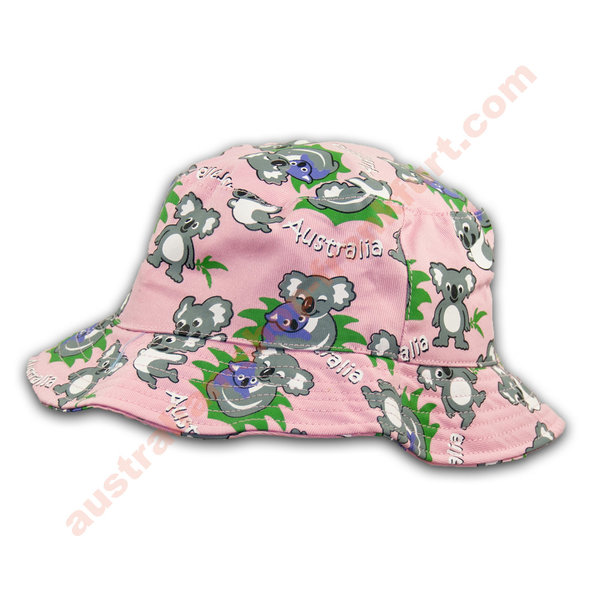 Bucket Hat for Kids - Motiv Koala pink
