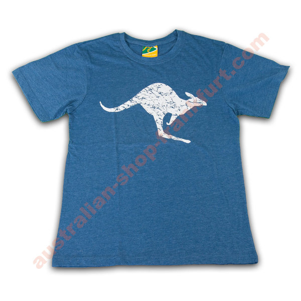 Tshirt - Australiana - Motiv Kangaroo - blau
