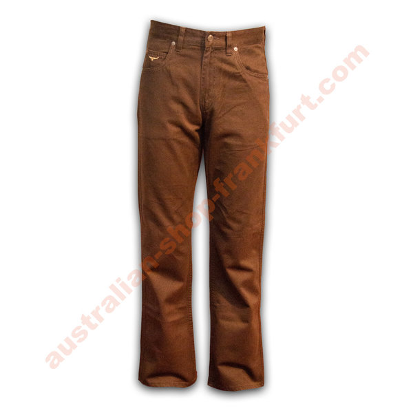 HOSE R.M. Williams - TJ781 Linesman Jeans- chocolate brown