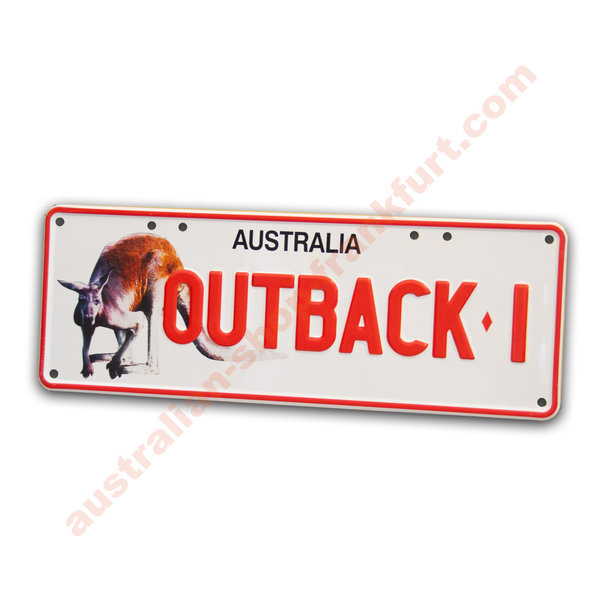 Number Plates - Outback with Kangaroo