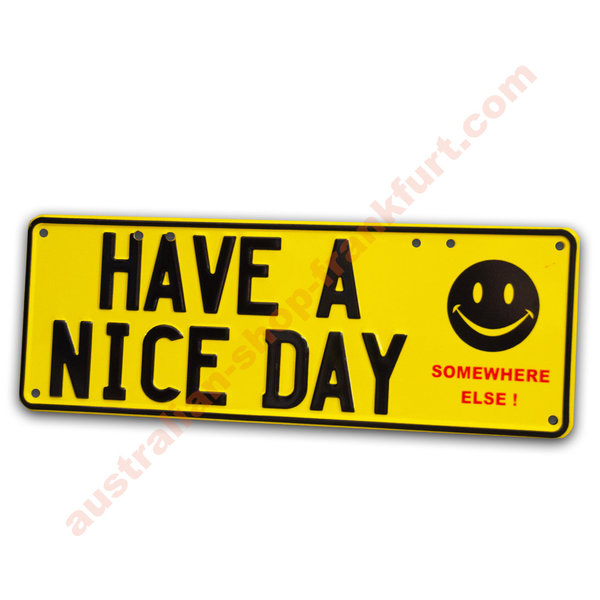 Number Plates - Have a nice day