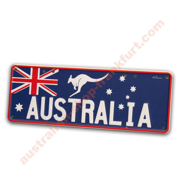 Number Plates -Australia with flag & roo