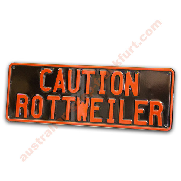 Number Plates - Caution Rottweiler