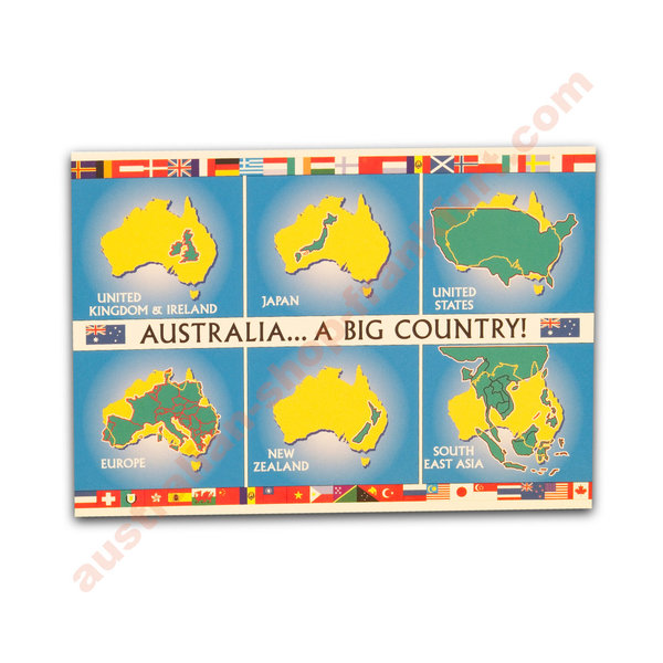 Postkarte - Australia a Big Country