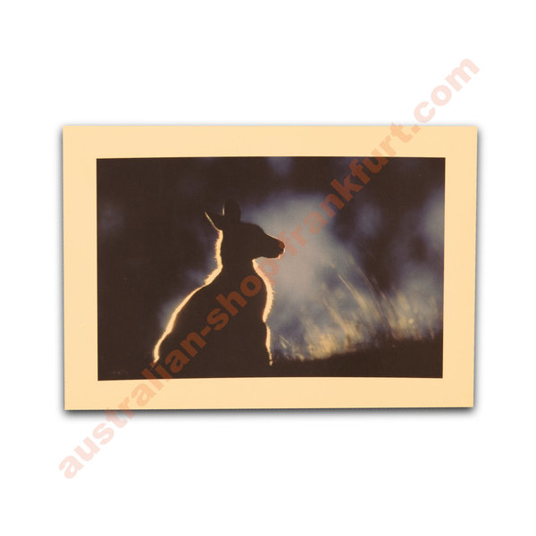 Postkarte - Kangaroo Silhouette