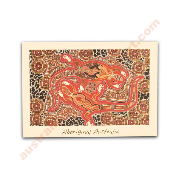 Postkarte - Aboriginal Art - Sand Goanna Dreaming
