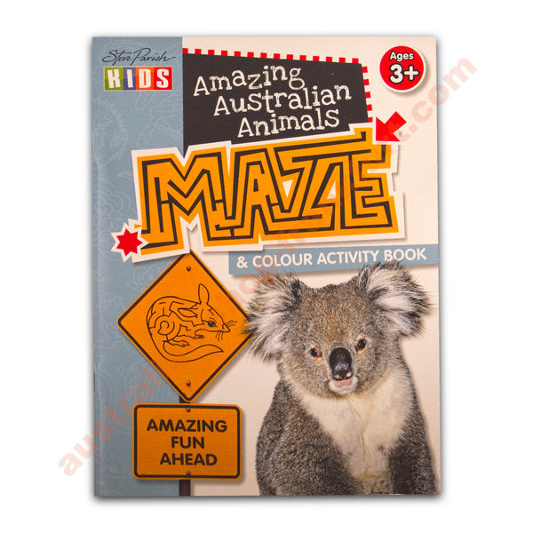 Amazing Australian Animals -  Maze & Colour Activity Book - Steve Parish KIDS