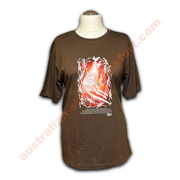 Tshirt-Aboriginal- Roo /brown