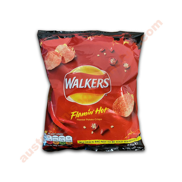 Walkers Crisps / Chips   150g - Flamin' hot - SONDERPREIS WG. MHD 01/22