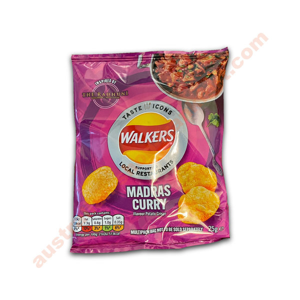 Walkers Crisps/ Chips  125g- Madras Curry Flavour - SONDERPREIS MHD 01/22