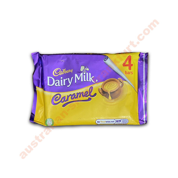 Cadbury's Dairy Milk Caramel 4er Riegel 148g -  SONDERPREIS WEGEN MHD!!!