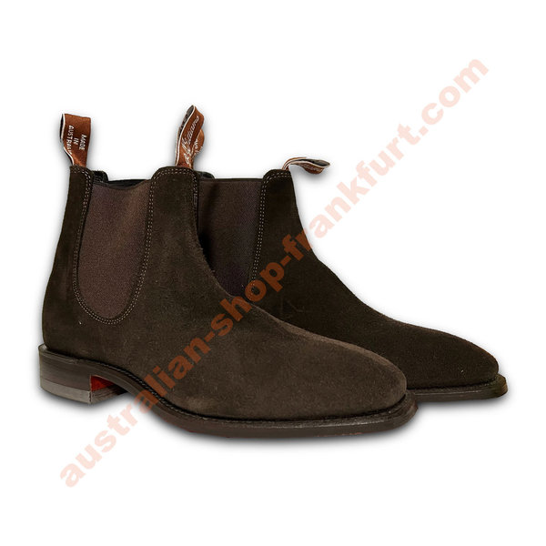 R.M.Williams boots - Craftsman chocolate suede  size 8+F  (42,5  Weite : Schmal!!!)