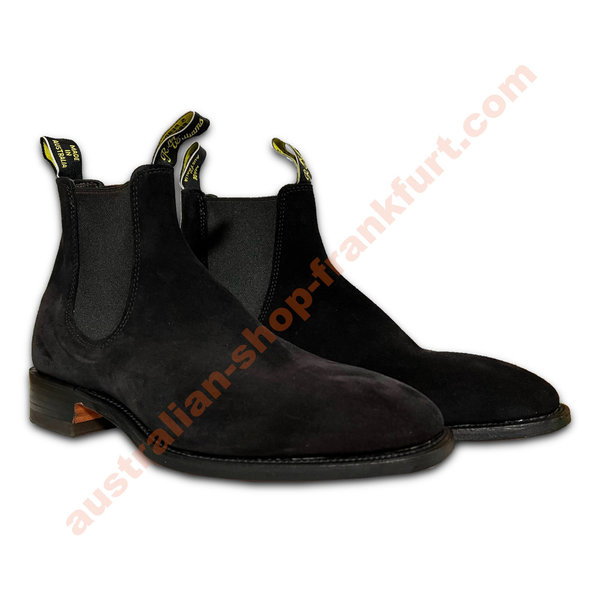 R.M.Williams boots - Craftsman black suede  size 9+G  (43,5  Weite : normal)