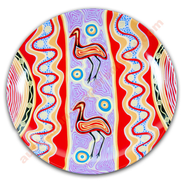 Teller- Aboriginal Motiv - Emu  16cm