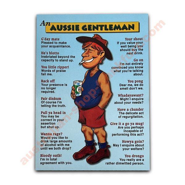 Postkarte -  "Aussie Gentleman"