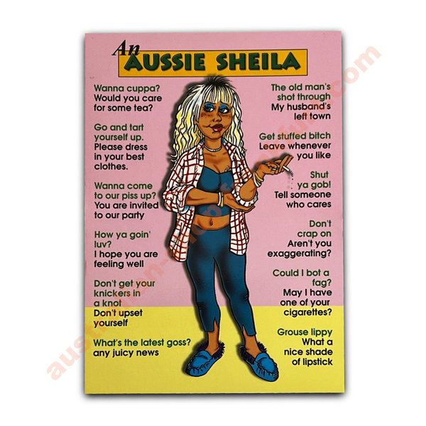 Postkarte  -  "Aussie Sheila"
